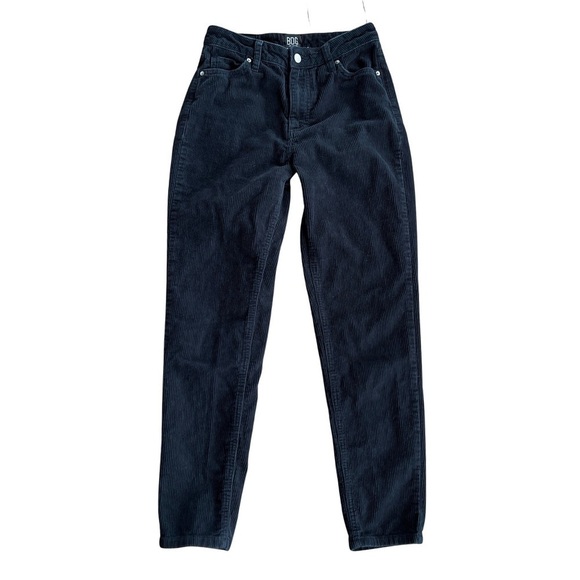 Urban Outfitters BDG High Rise Mom Tappered Black Corduroy Pants Size 25 - Picture 1 of 8